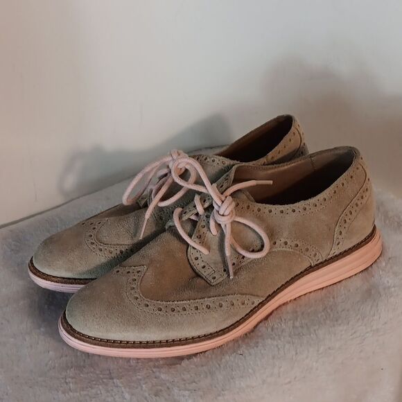 Cole Haan Lunargrand Tan Laceup Oxford Shoes - Picture 6 of 6